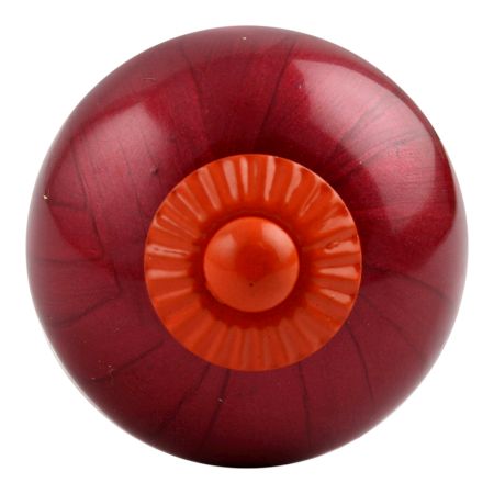 Neon Cherry Orange Fitting Round Ceramic Knob